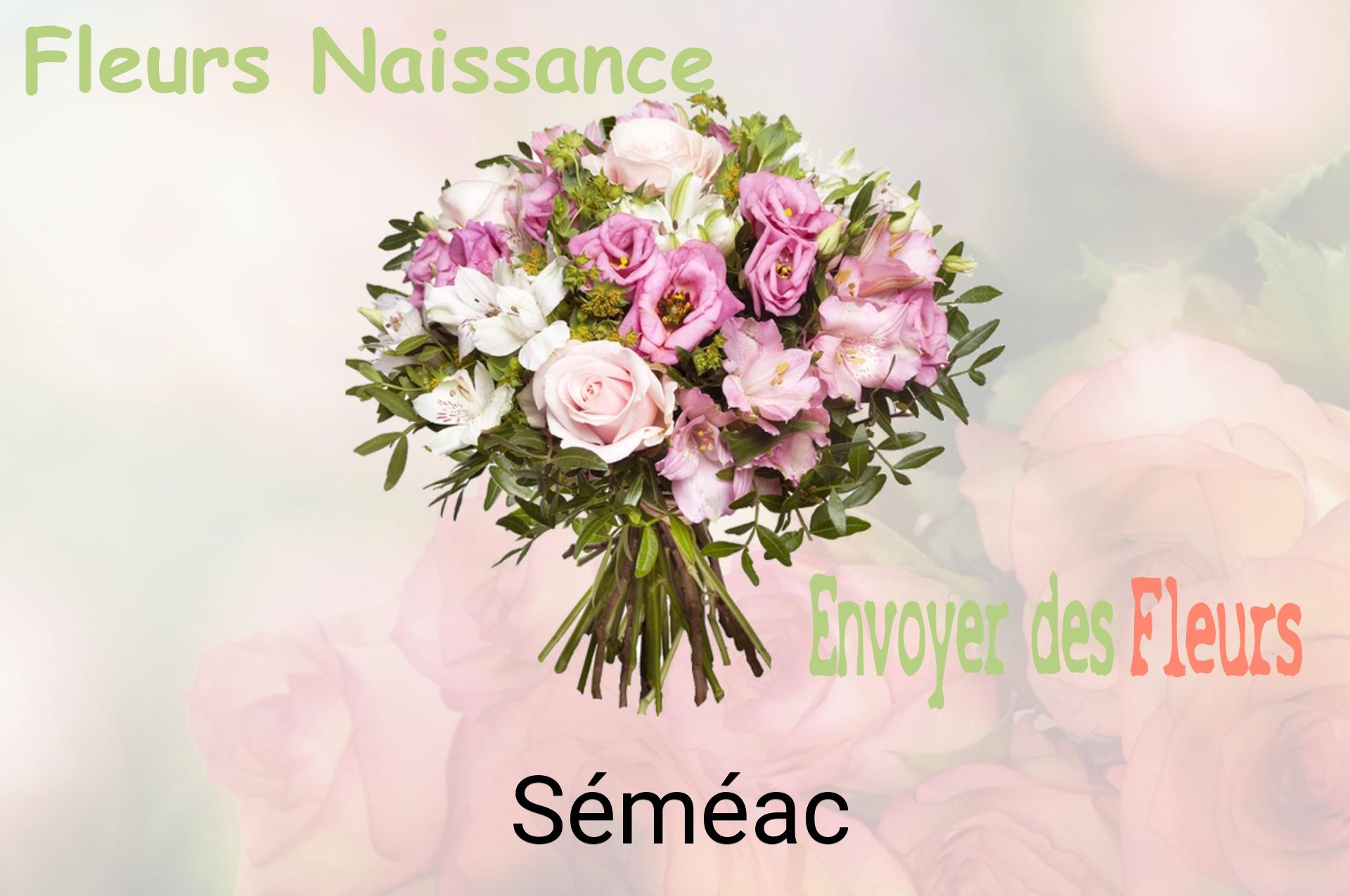 Bouquet de fleurs de naissance livré à Séméac